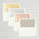 "divine" - Wedding Invitations in Gilded Gold by Jennifer Postorino - Envelope Liner Options