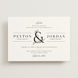 "Adorned Ampersand" - Wedding Invitations in Cotton by Jennifer Postorino - Front