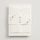 "Adorned Ampersand" - Wedding Invitations in Cotton by Jennifer Postorino - Assembled