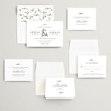 "Adorned Ampersand" - Wedding Invitations in Cotton by Jennifer Postorino - Invitation Suite