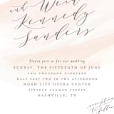 "Sophisticated script" - Wedding Invitations in Blush by Hooray Creative - Close-Up