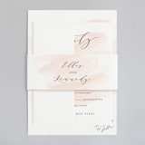 "Sophisticated script" - Wedding Invitations in Blush by Hooray Creative - Assembled