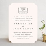 "Astor" - Wedding Invitations in Blush by Carly Reed Walker - Front