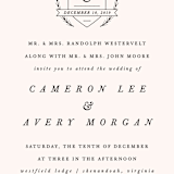 "Astor" - Wedding Invitations in Blush by Carly Reed Walker - Close-Up