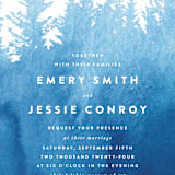"misty forest" - Wedding Invitations in Navy by Ariel Rutland - Close-Up
