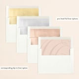 "Twirl Monogram A" - Wedding Invitations in Blush by Ariel Rutland - Envelope Liner Options