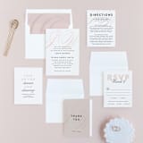 "Twirl Monogram A" - Wedding Invitations in Blush by Ariel Rutland - Invitation Suite