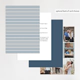 "Wedding Stamp" - Wedding Invitations in Navy by Kasia Labocki - Back of Card