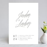 "Stacked date" - Wedding Invitations in Cotton by Amy Kross - Front