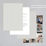 "Stacked date" - Wedding Invitations in Cotton by Amy Kross - Back of Card