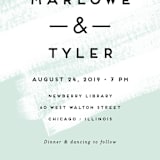 "Museum quality" - Wedding Invitations in Teal by Jennifer Wick - Close-Up