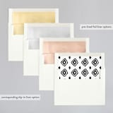 "Elan" - Wedding Invitations in Tuxedo by Griffinbell Paper Co. - Envelope Liner Options