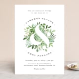 "Leafy ampersand" - Wedding Invitations in Mint Leaf by Jennifer Wick - Front