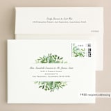 "Leafy ampersand" - Wedding Invitations in Mint Leaf by Jennifer Wick - FREE Recipient Addressing