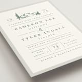 "Blue Ridge" - Wedding Invitations in Pine by Amy Kross - Detail