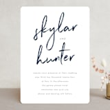 "Funky Names" - Wedding Invitations in Navy by Phrosné Barwood - Front