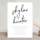 "Funky Names" - Wedding Invitations in Navy by Phrosné Barwood - Front