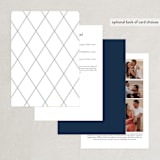 "Funky Names" - Wedding Invitations in Navy by Phrosné Barwood - Back of Card