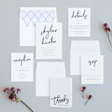 "Funky Names" - Wedding Invitations in Navy by Phrosné Barwood - Invitation Suite