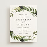 "Vines of Green" - Wedding Invitations in Fern by Susan Moyal - Front