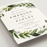 "Vines of Green" - Wedding Invitations in Fern by Susan Moyal - Detail