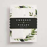 "Vines of Green" - Wedding Invitations in Fern by Susan Moyal - Assembled with Belly Band