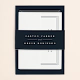 "Next Adventure" - Wedding Invitations in Navy by Stacey Meacham - Assembled