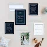 "Next Adventure" - Wedding Invitations in Navy by Stacey Meacham - Invitation Suite