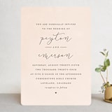 "Simply Perfect" - Wedding Invitations in Blush by Brianne Larsen - Front