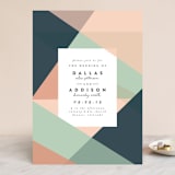 "Simply Abstract" - Wedding Invitations in Pond by Brianne Larsen - Front