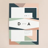 "Simply Abstract" - Wedding Invitations in Pond by Brianne Larsen - Assembled