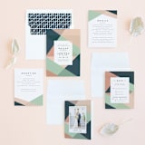 "Simply Abstract" - Wedding Invitations in Pond by Brianne Larsen - Invitation Suite
