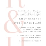 "over and over" - Wedding Invitations in Soft Peach by Lea Delaveris - Close-Up