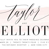 "Effervescent" - Wedding Invitations in Blush by Kristie Kern - Close-Up