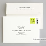 "minimally chic" - Wedding Invitations in Lemon by lena barakat - FREE Recipient Addressing