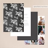 "Chalkboard Flora" - Wedding Invitations in Chalkboard by Snow and Ivy - Back of Card