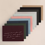 "Chalkboard Flora" - Wedding Invitations in Chalkboard by Snow and Ivy - Colored Envelopes Available