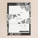 "Chalkboard Flora" - Wedding Invitations in Chalkboard by Snow and Ivy - Assembled