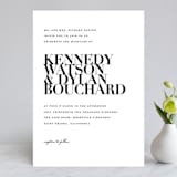 "The Minimalist" - Wedding Invitations in Pearl by Kelly Schmidt - Front