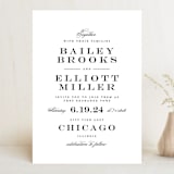"Downtown" - Wedding Invitations in Onyx by Lauren Chism - Front