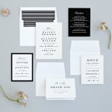 "Downtown" - Wedding Invitations in Onyx by Lauren Chism - Invitation Suite