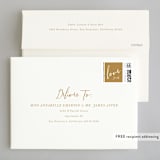 "Pastoral" - Wedding Invitations in Burlap by Up Up Creative - FREE Recipient Addressing