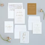 "Pastoral" - Wedding Invitations in Burlap by Up Up Creative - Invitation Suite