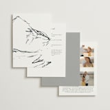 "Sketched Mountains" - Wedding Invitations in Snow by Mere Paper - Back of Card Options