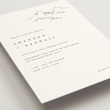 "Sketched Mountains" - Wedding Invitations in Snow by Mere Paper - Detail