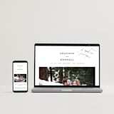 "Sketched Mountains" - Wedding Invitations in Snow by Mere Paper - FREE Wedding Website