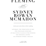 "Semiformal" - Wedding Invitations in Pebble by Kimberly FitzSimons - Detail