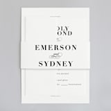 "Semiformal" - Wedding Invitations in Pebble by Kimberly FitzSimons - Assembled with Belly Band