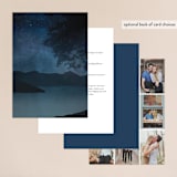 "Coastal Nights" - Wedding Invitations in Midnight by Kelly Schmidt - Back of Card