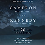 "Coastal Nights" - Wedding Invitations in Midnight by Kelly Schmidt - Close-Up
